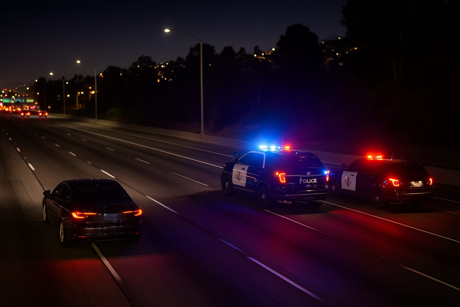 DUI driver police chase California 2025