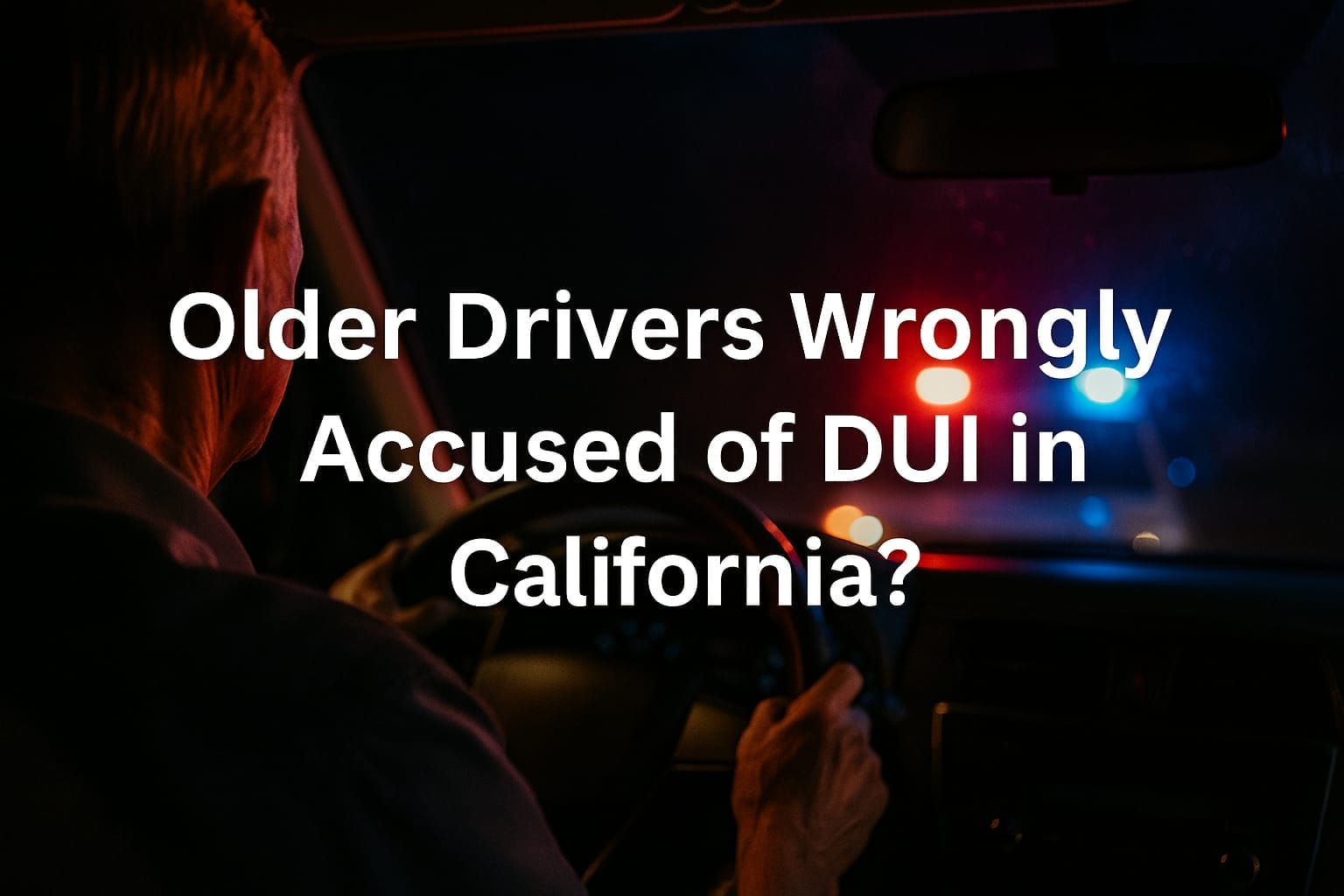 older drivers wrongly accused of dui in california