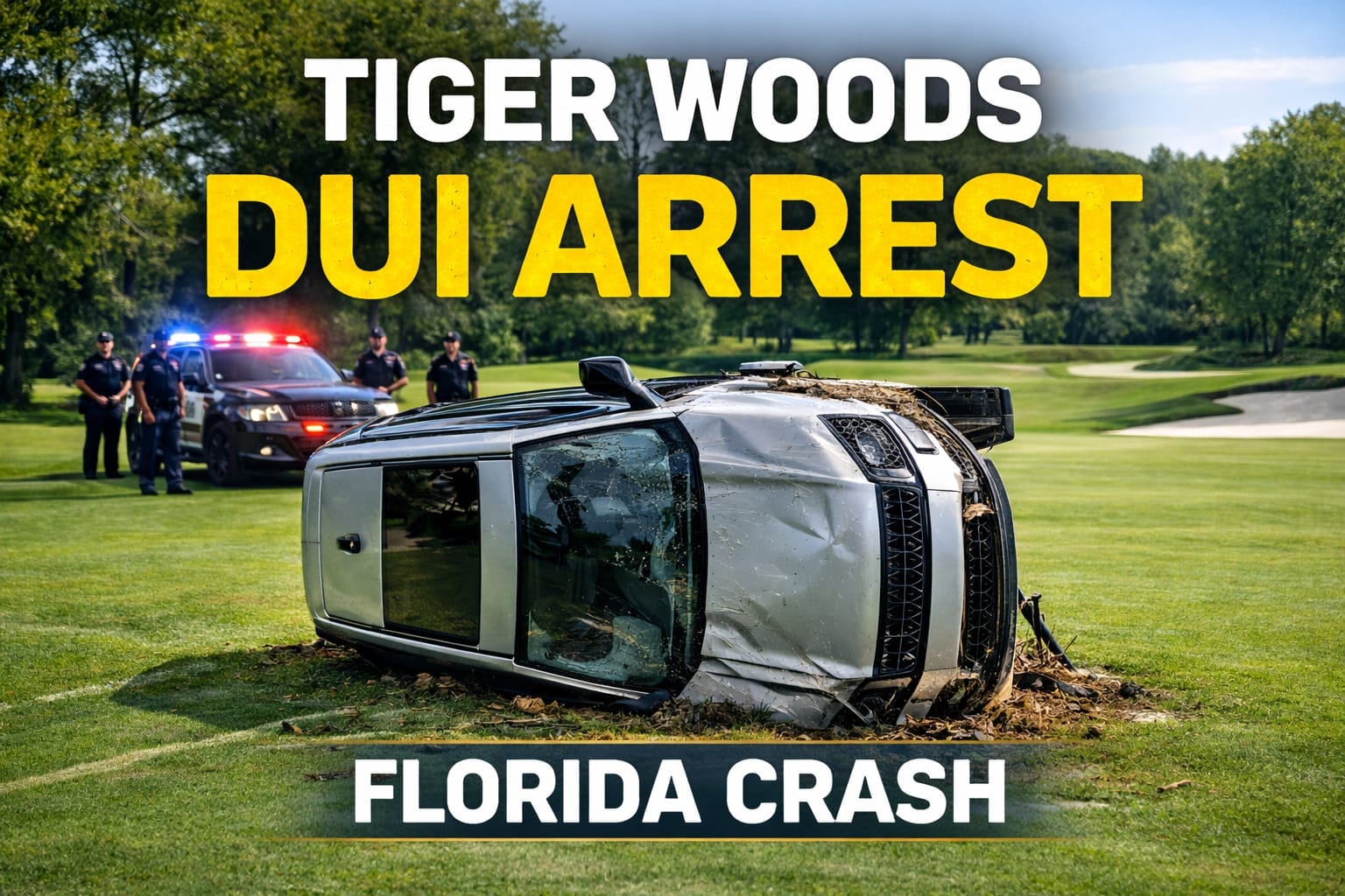 Tiger Woods Florida crash DUI arrest scene 2026