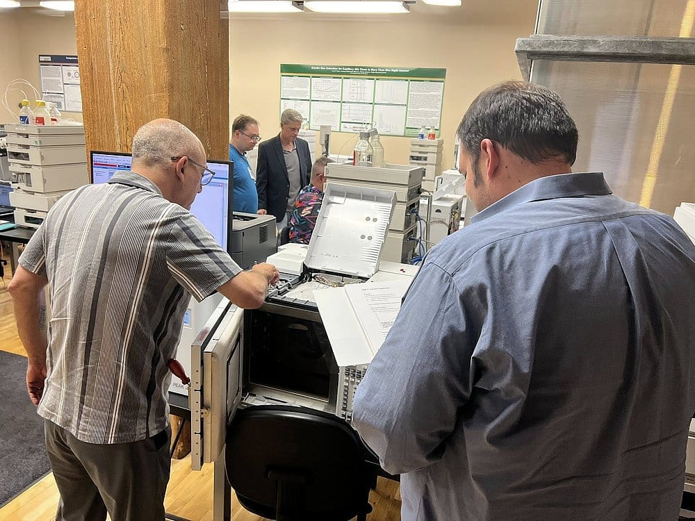 DUI lawyer Orange County Richard Wagner hands-on gas chromatograph training at Axion Analytical Laboratories forensic chromatography course